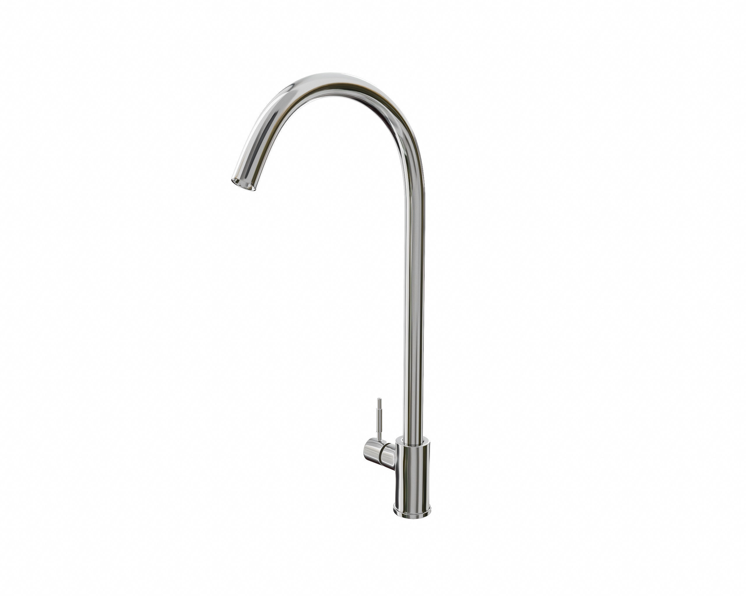 Chrome Mixer Tap 3D model_1