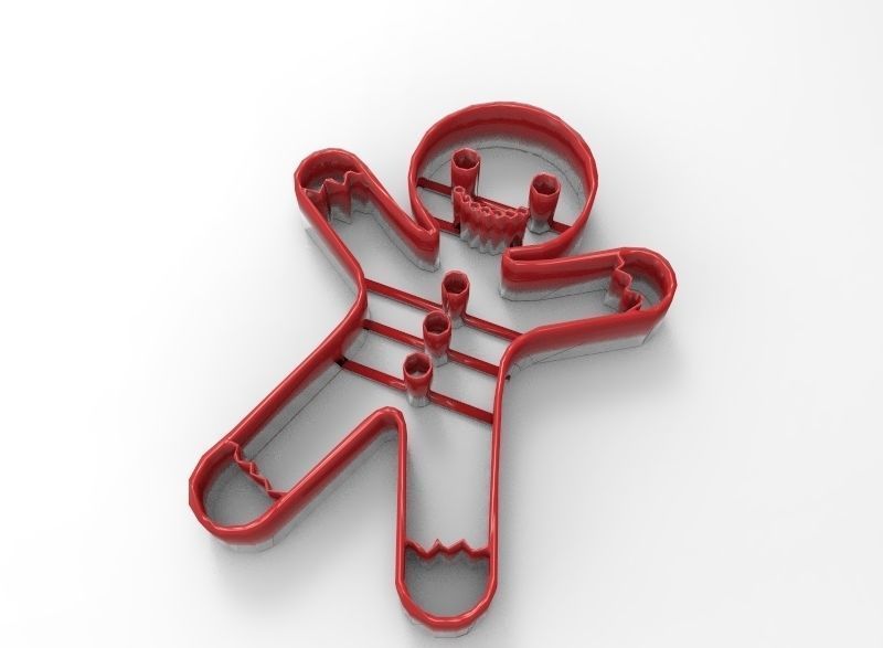 Ginger Cookie cutter 3D print model_1