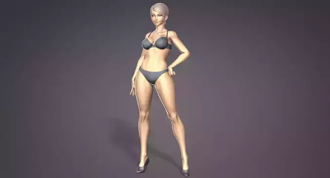 Female Stylistic Base Body Low-poly 3D model