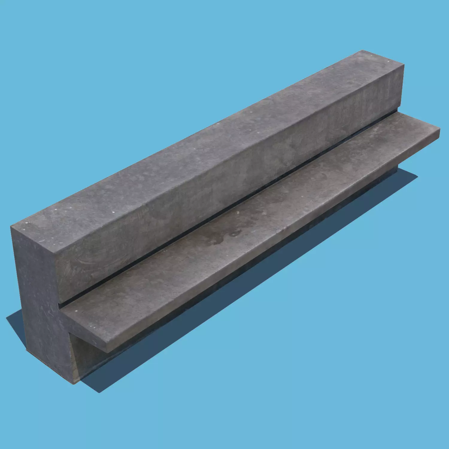 Concrete Bench 3D model_0