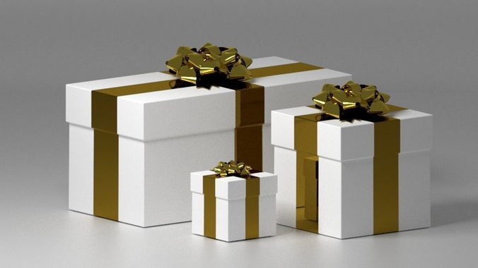 3 Gift boxes  with Bow