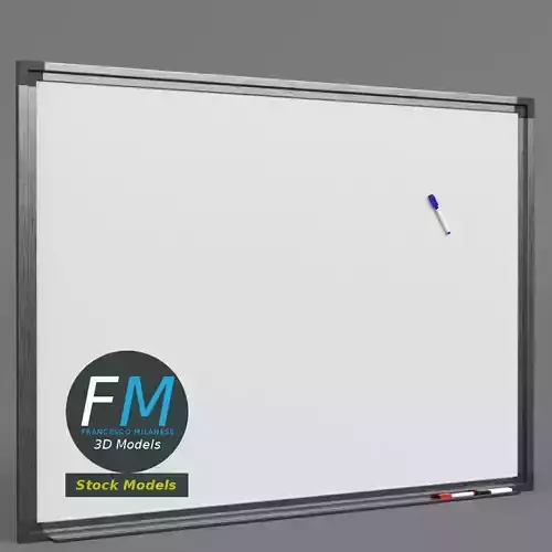 Magnetic whiteboard with markers