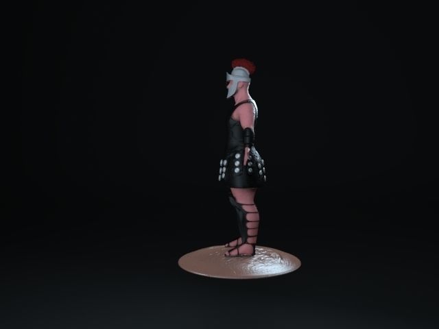 gladiator spartan soldier Low-poly 3D model_4