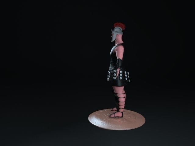 gladiator spartan soldier Low-poly 3D model_5