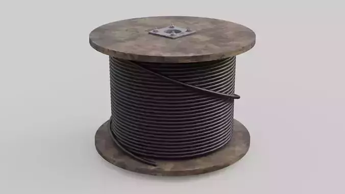 Cable Reel 2 Low-poly 3D model