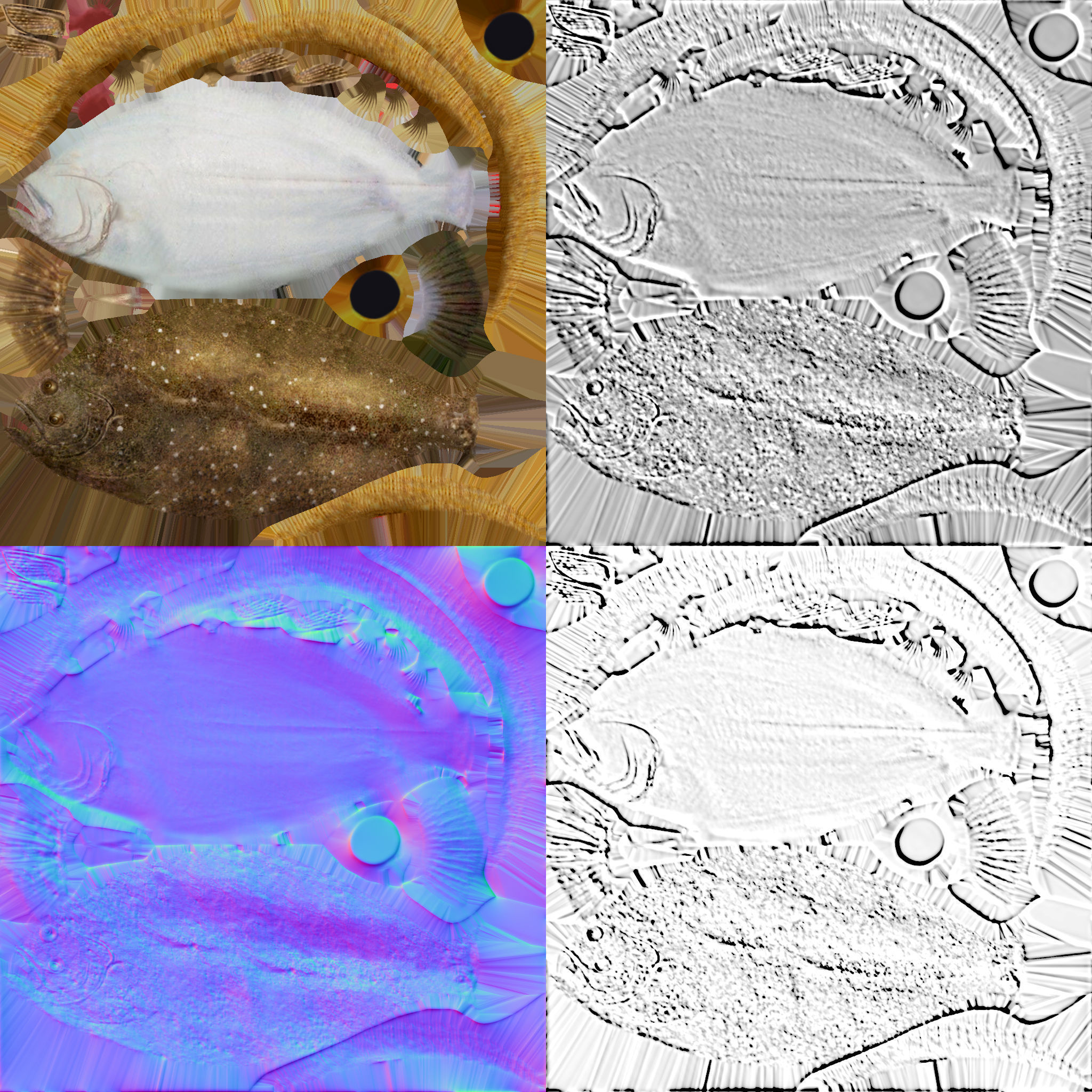 Sea Fish Low-poly 3D model_8