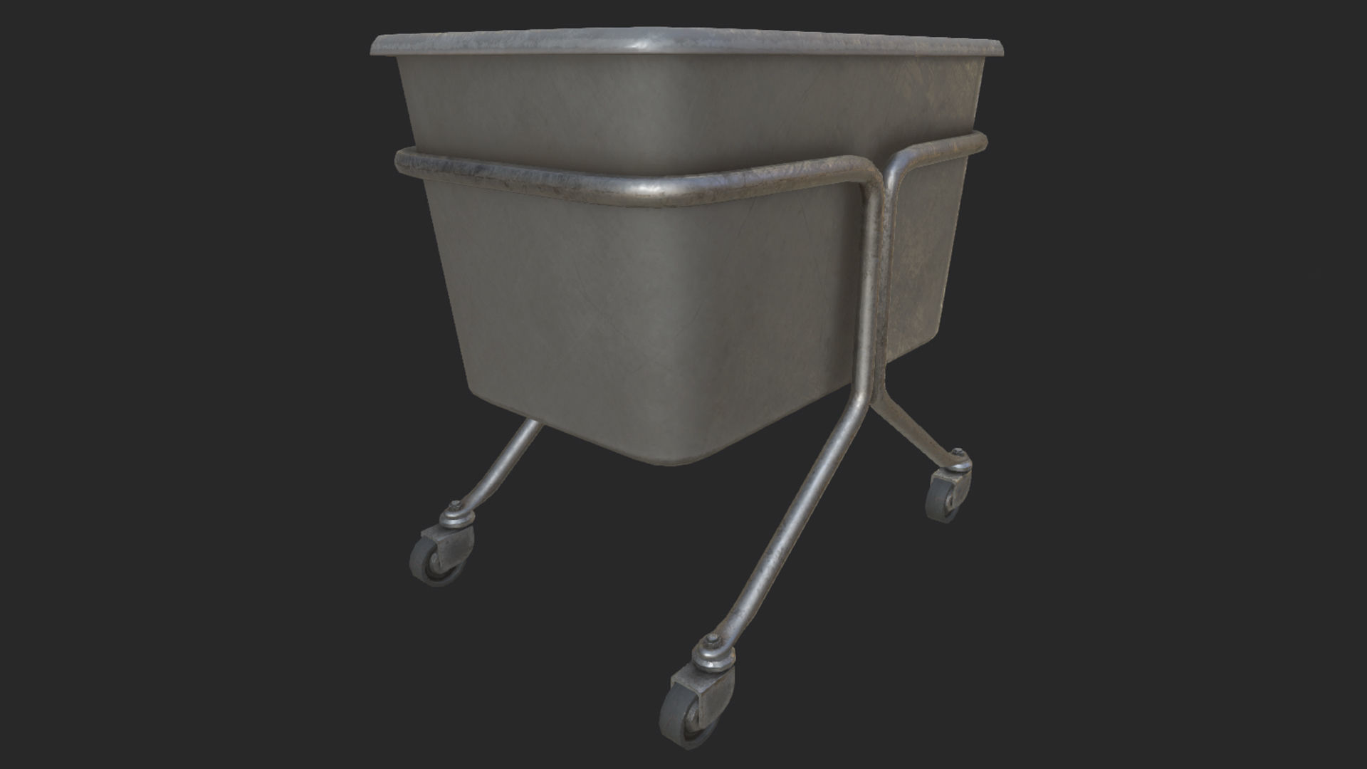 Laundry Cart PBR Low-poly 3D model_1