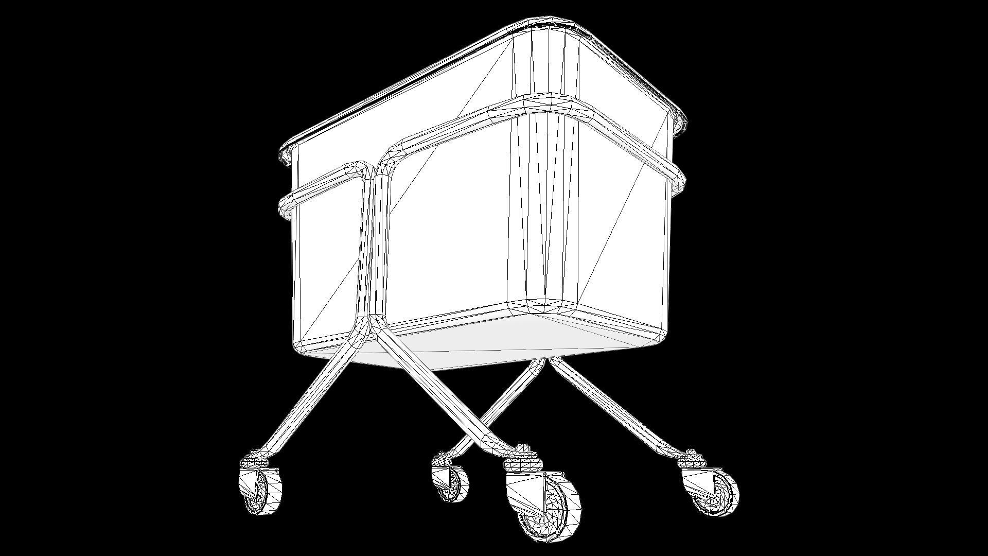 Laundry Cart PBR Low-poly 3D model_4