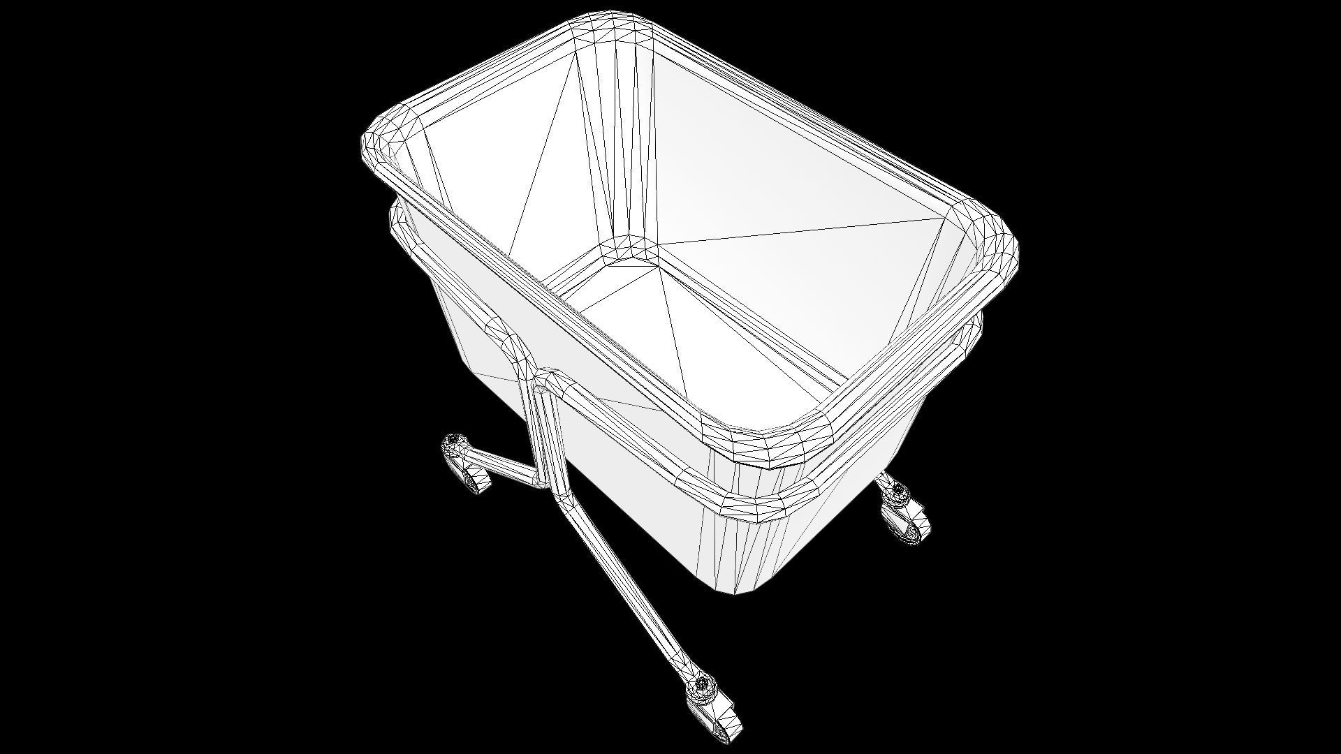 Laundry Cart PBR Low-poly 3D model_6