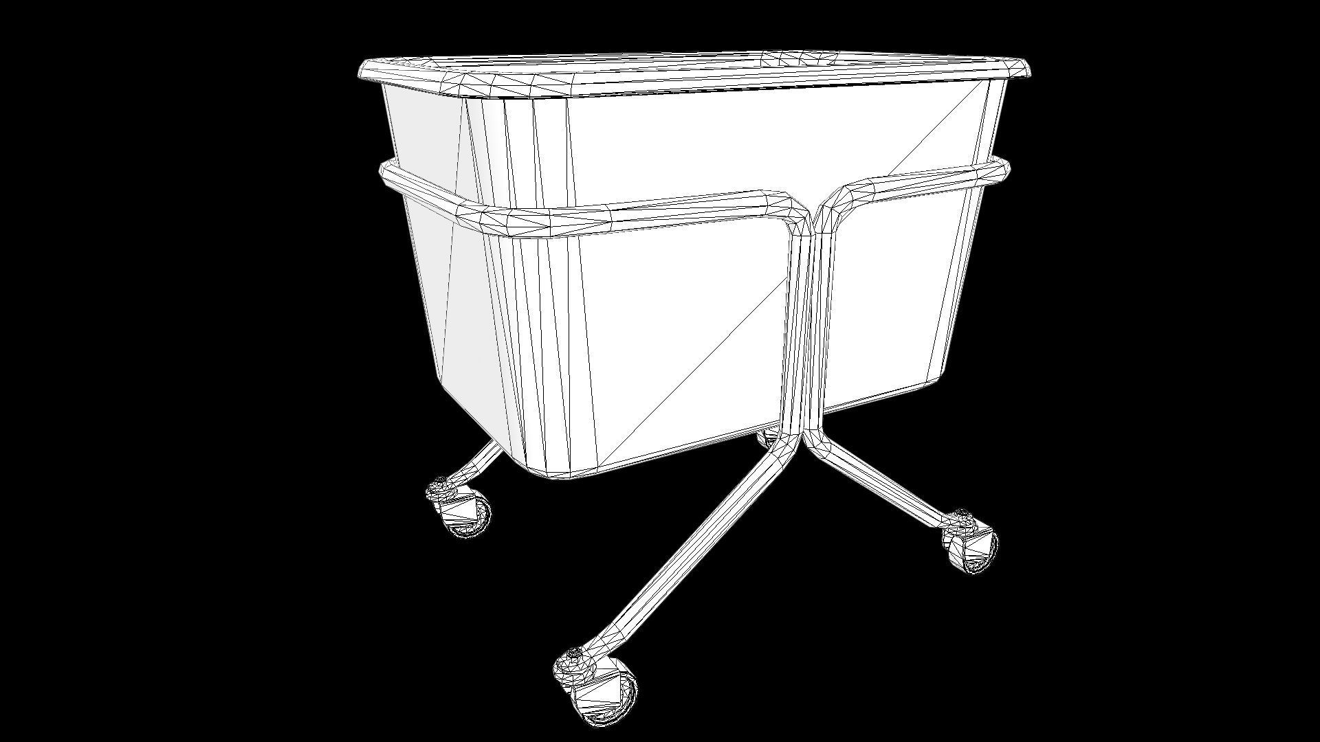 Laundry Cart PBR Low-poly 3D model_5