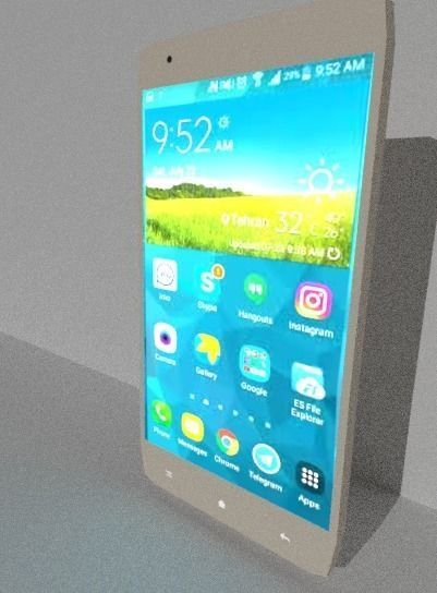 phone xiaomi redmi note 3D model_3