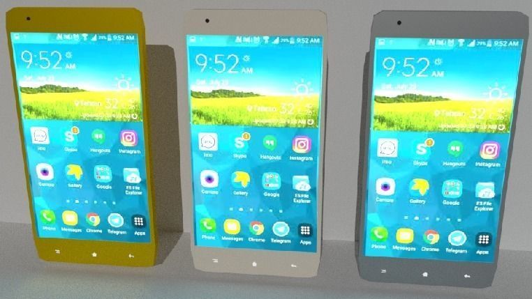 phone xiaomi redmi note 3D model_0