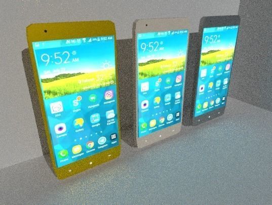 phone xiaomi redmi note 3D model_2