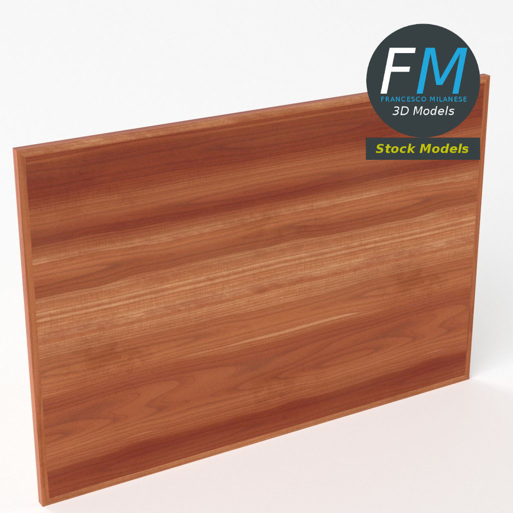 Corkboard cork board Low-poly 3D model_5