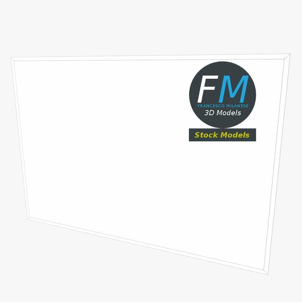 Corkboard cork board Low-poly 3D model_8