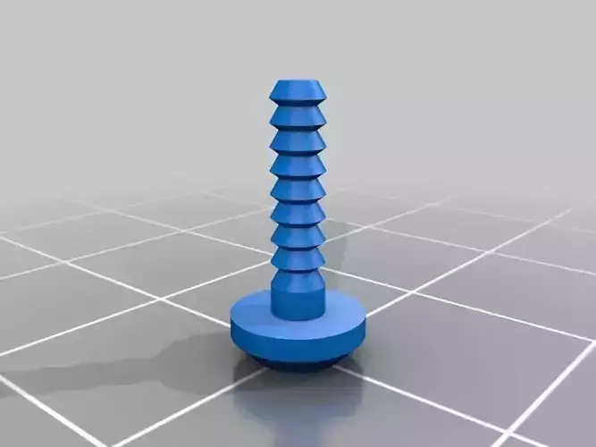 Push Fit Plastic Rivet Free 3D print model