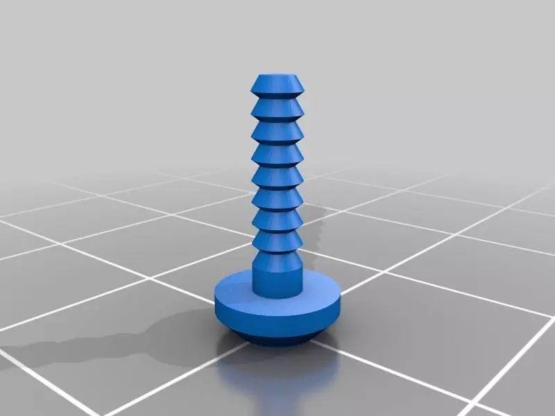 Push Fit Plastic Rivet Free 3D print model_0