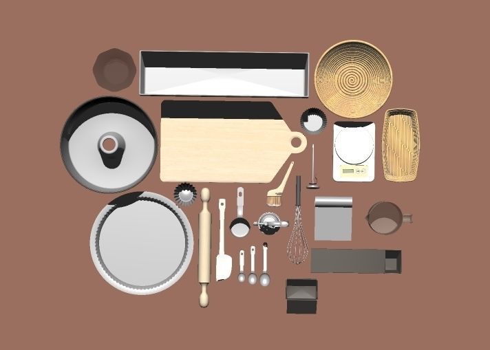 Homemade Bread Kit 3D model_2