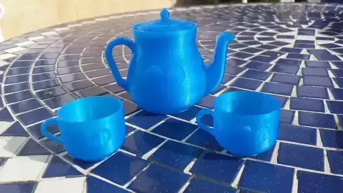 Miniature Heart Tea Set