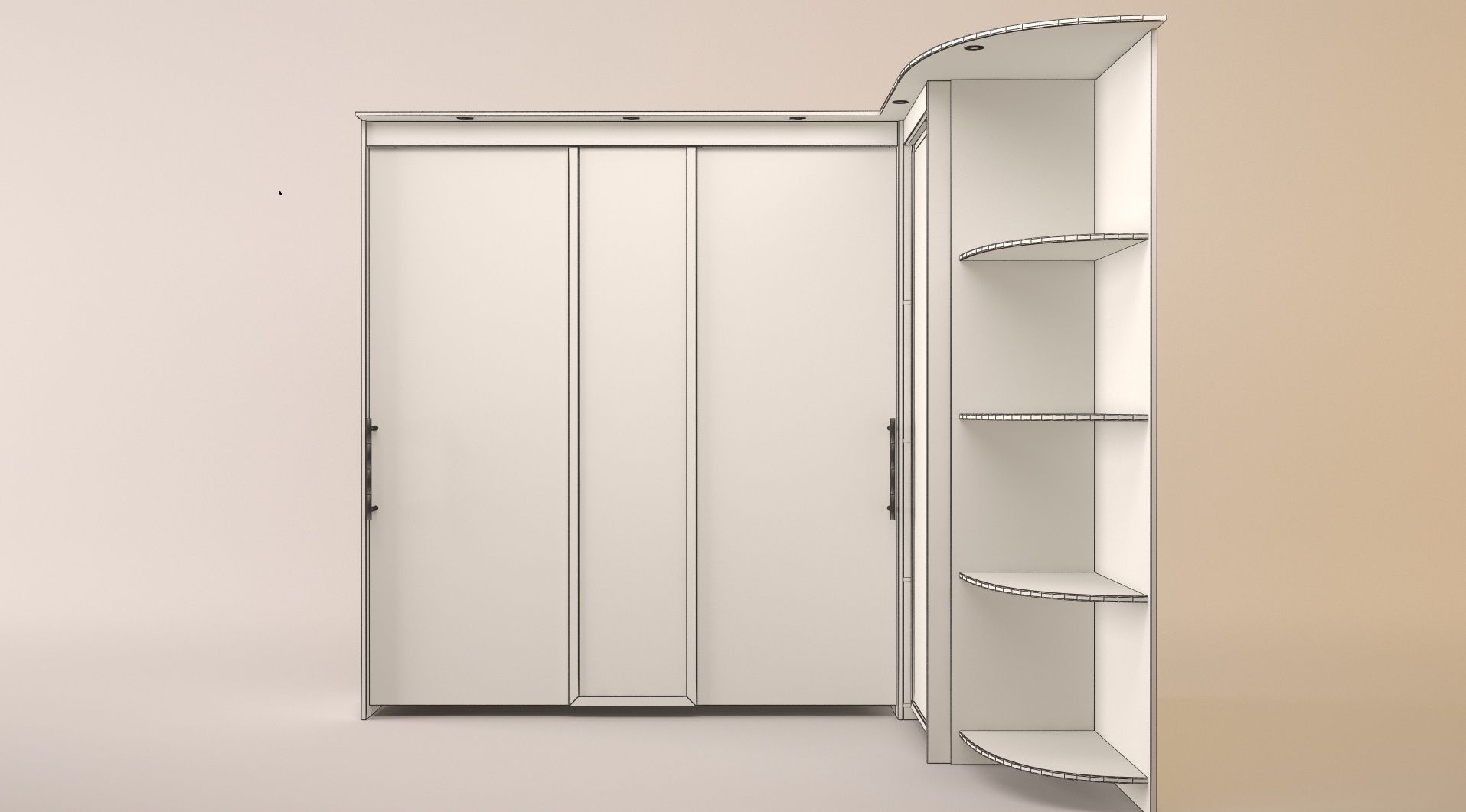 orner cupboard - coupe RONIKON 3D model_3