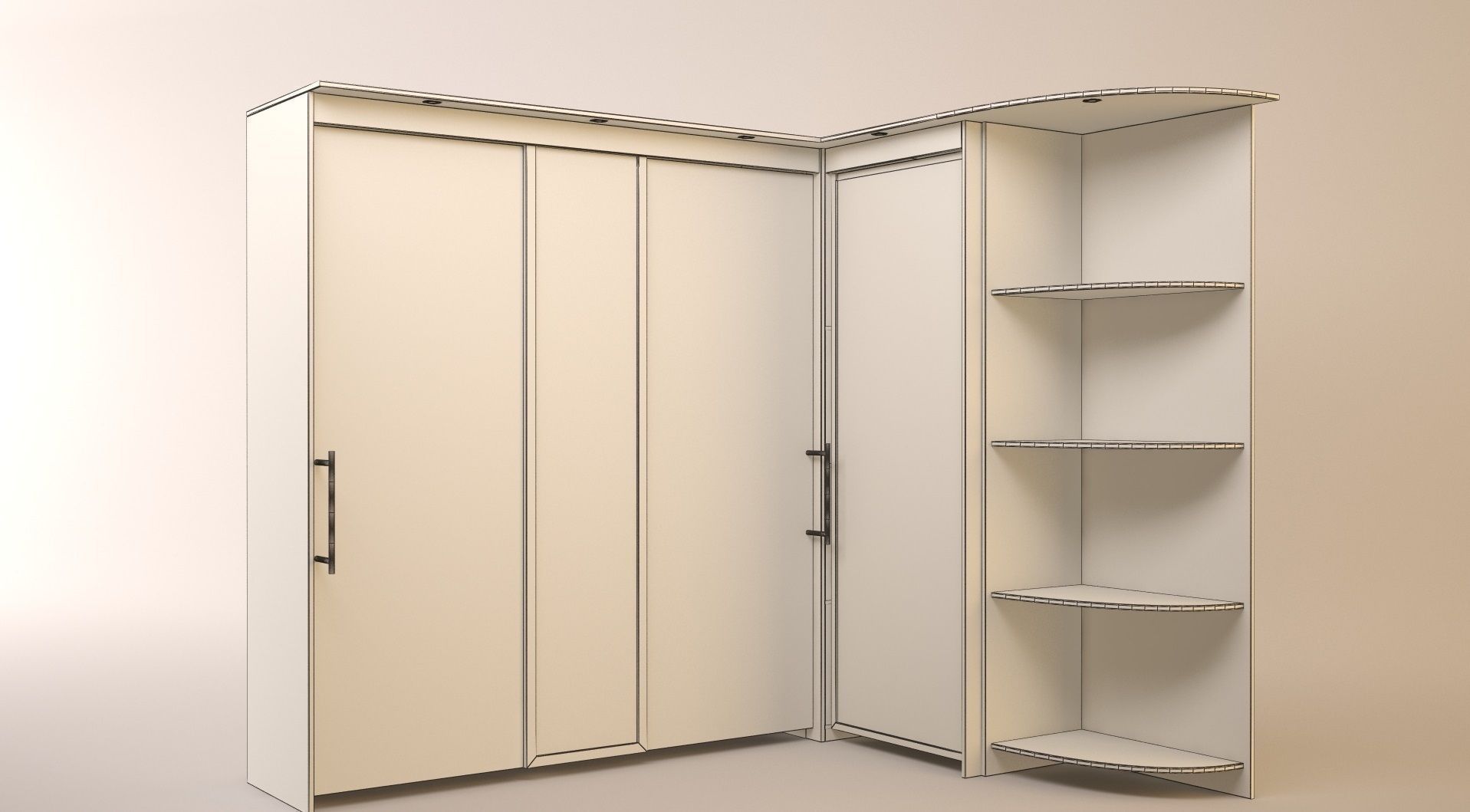 orner cupboard - coupe RONIKON 3D model_2