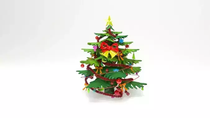 Christmas tree cartoon 3D model