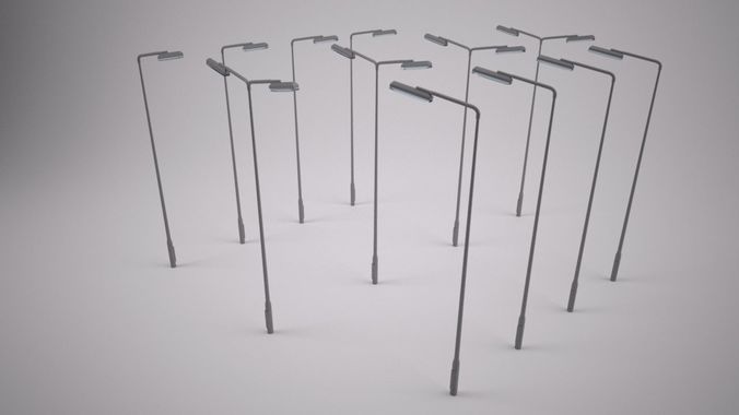 Urban street light 3D model
