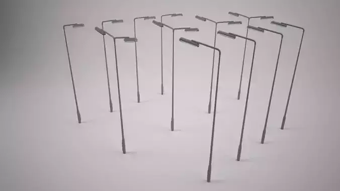 Urban street light 3D model