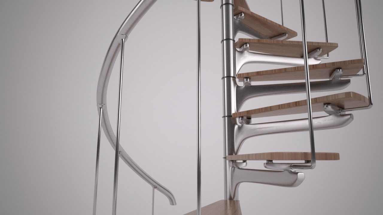 Spiral Staircase 3D model_1