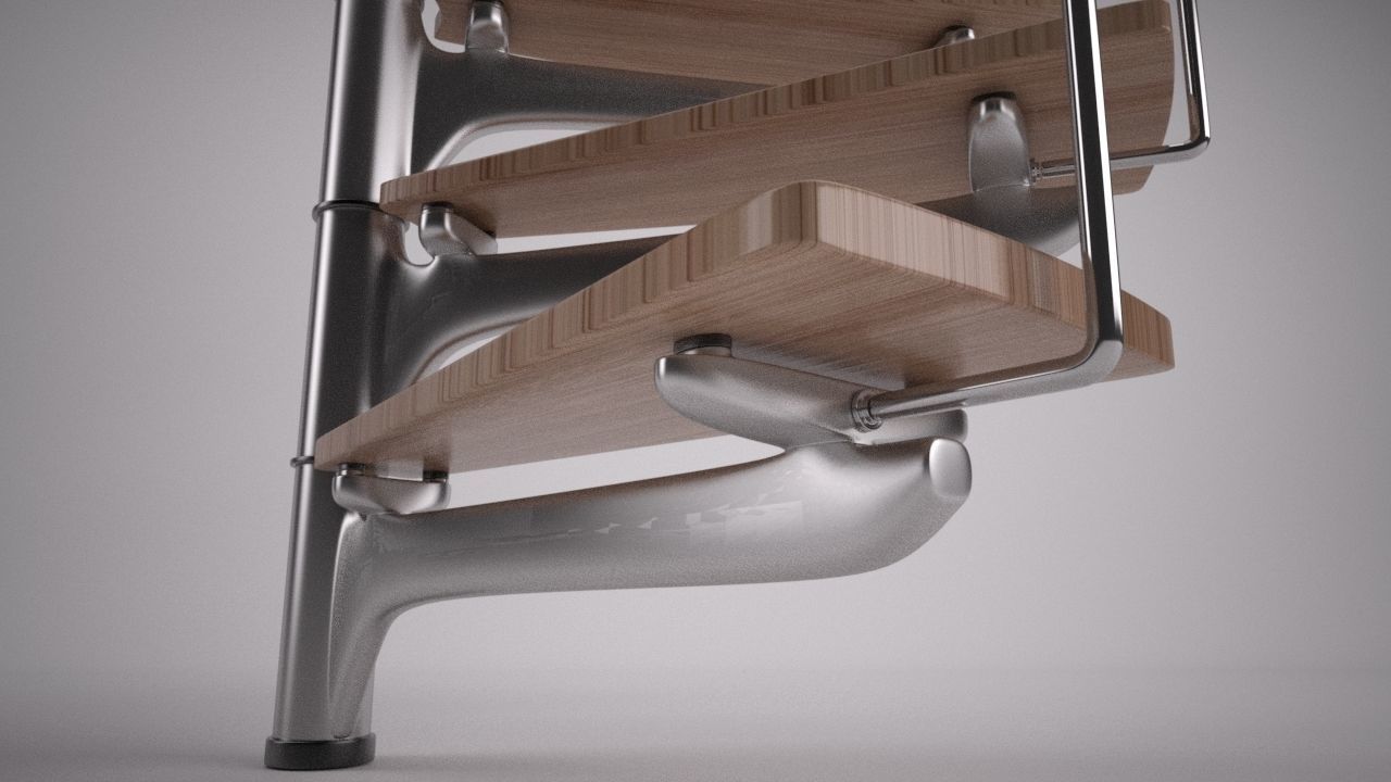 Spiral Staircase 3D model_4