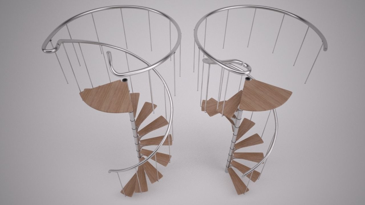Spiral Staircase 3D model_2