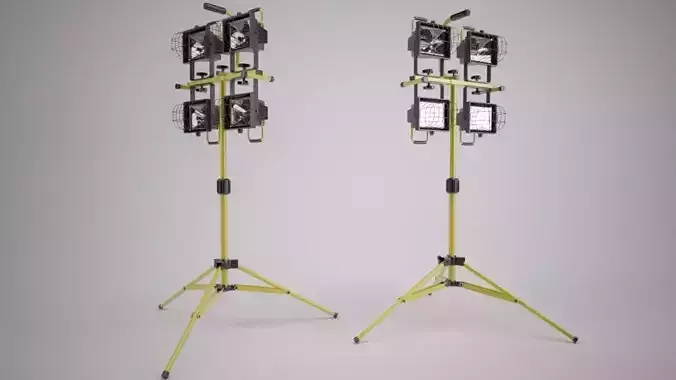 Indutstrial spotlights on Tripod