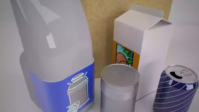 Groceries Cans Cartons and Bottle