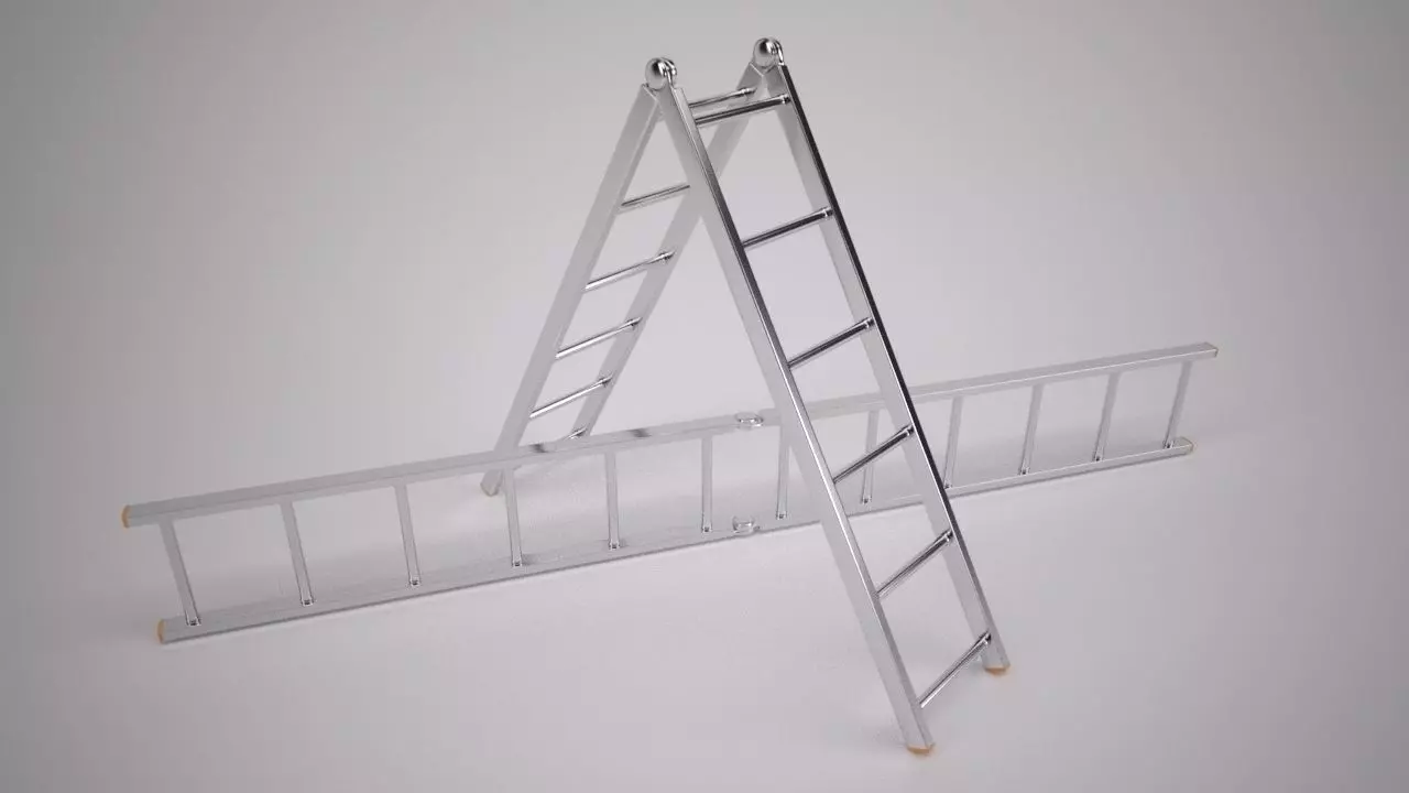 Folding Ladder 3D model_0