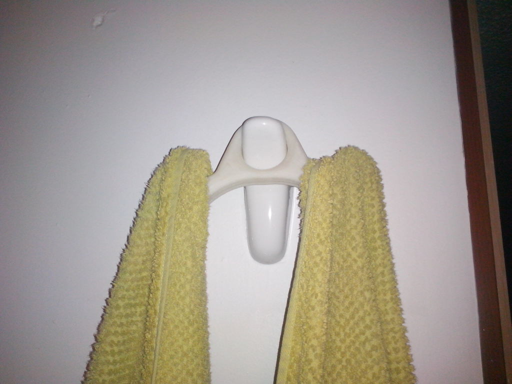 Towels mustache holder on wall Free 3D print model_2