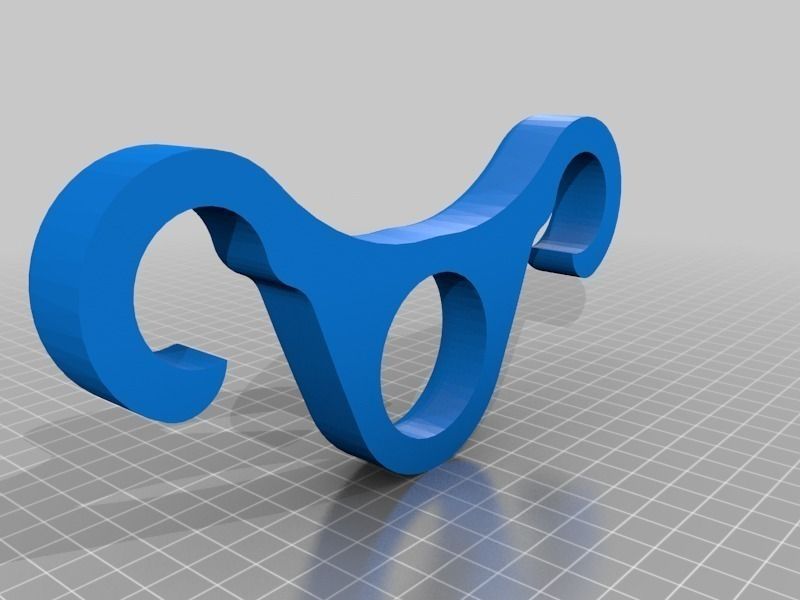 Towels mustache holder on wall Free 3D print model_1