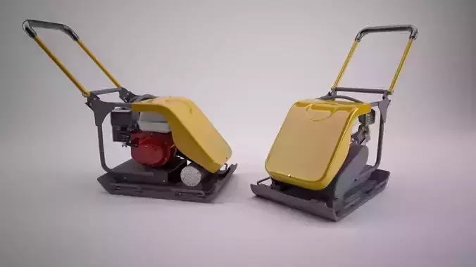 Compactor two floor sweepers 3D model