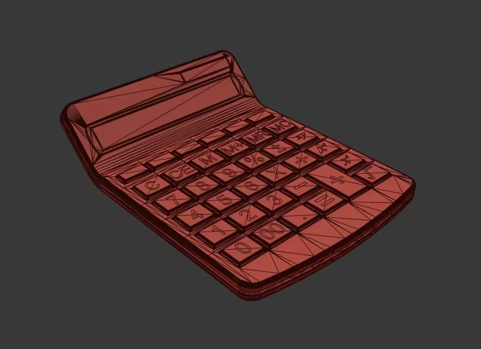 Desktop Calculator 3D model_3
