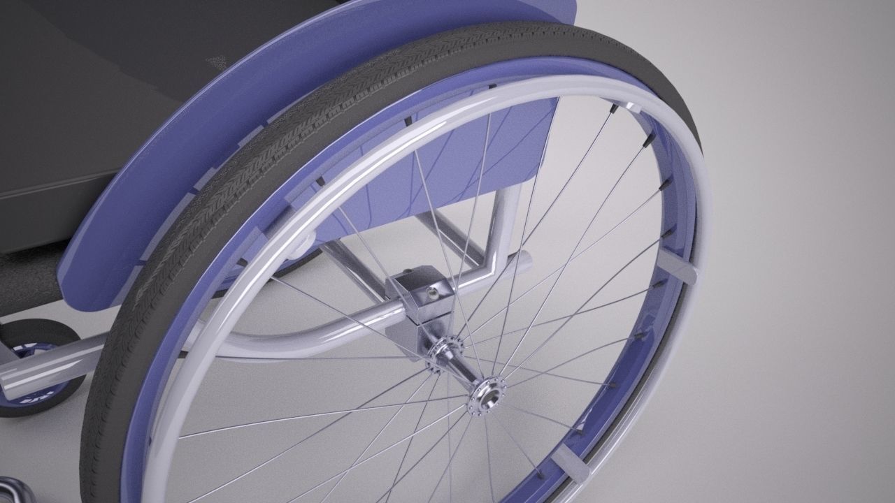 Wheelchair 3D model_1