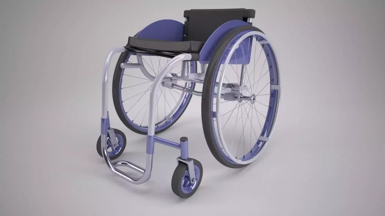 Wheelchair 3D model_0