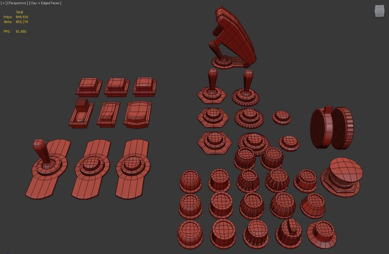 Switches and Buttons 3D model_6
