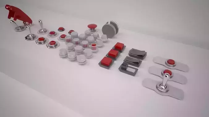 Switches and Buttons 3D model
