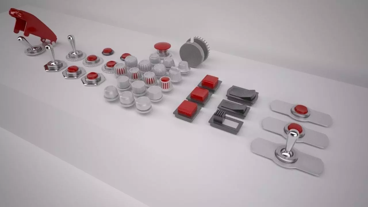 Switches and Buttons 3D model_0