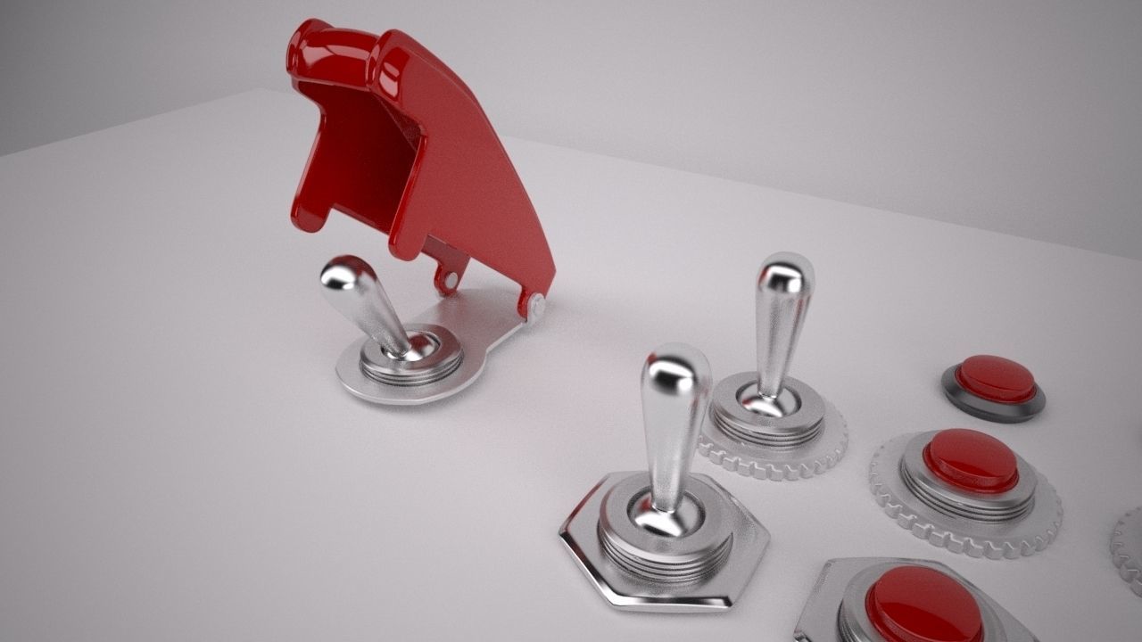 Switches and Buttons 3D model_4