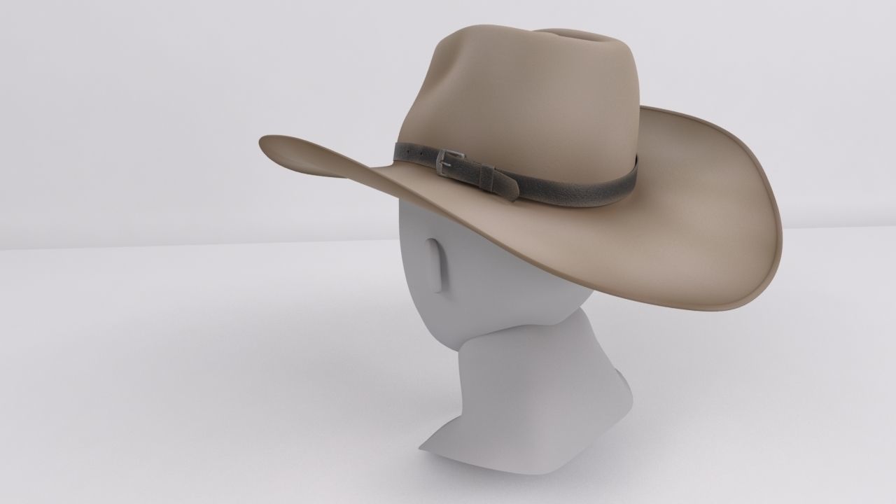 Stetson Cowboy Hat 3D model_1