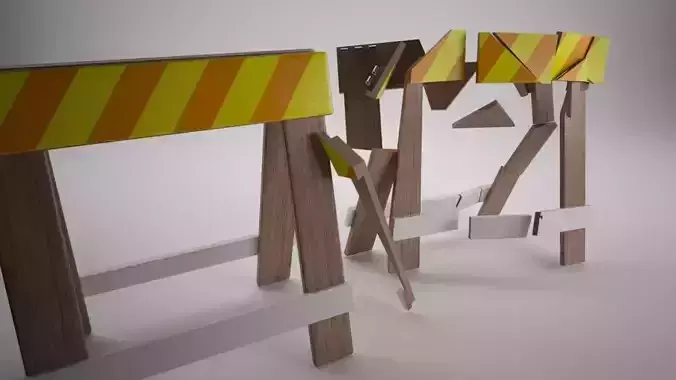 Construction Barrier 3D model