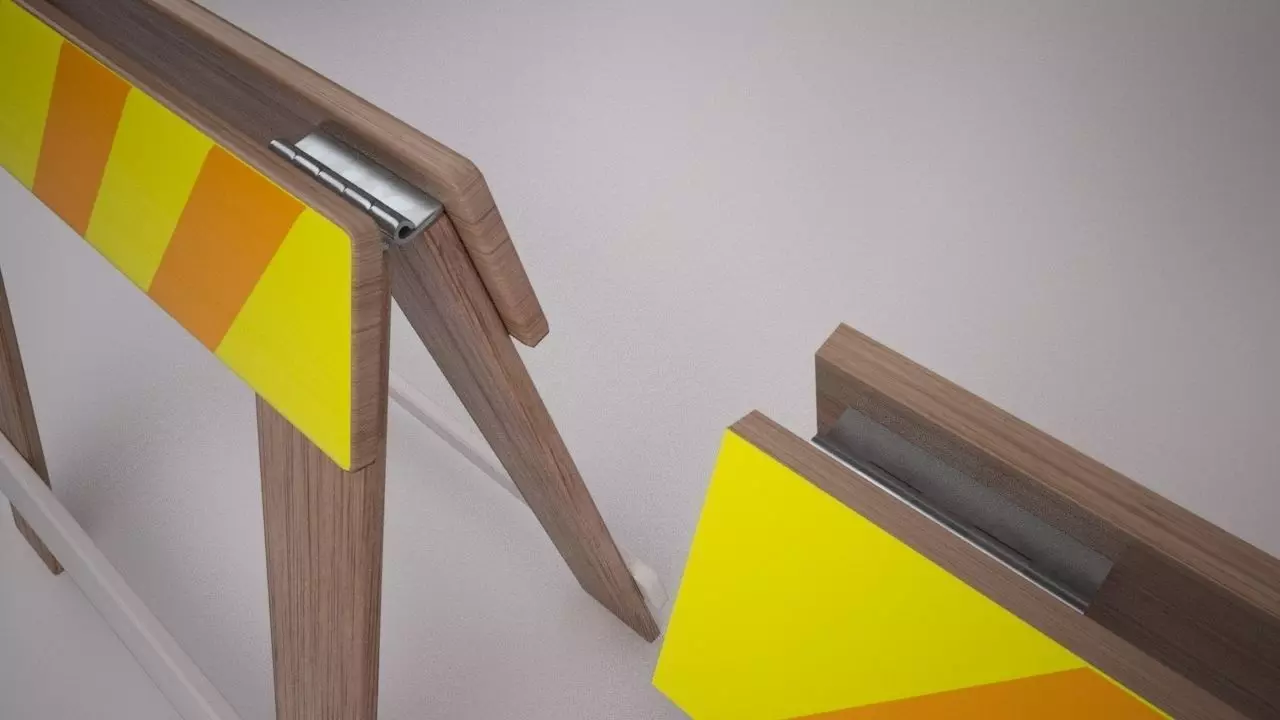 Construction Barrier 3D model_4