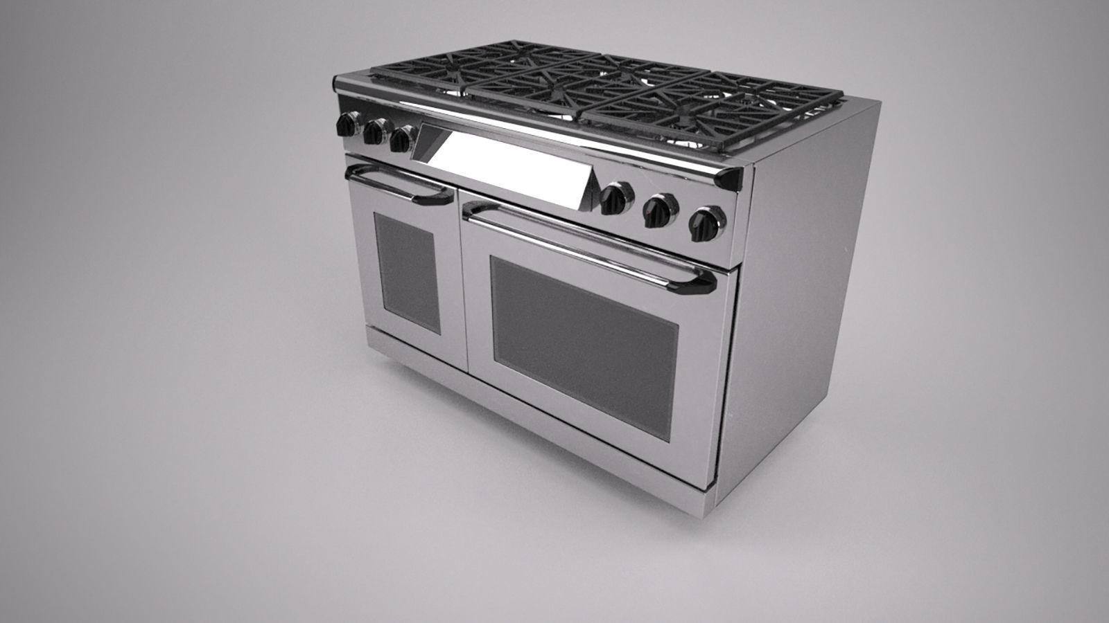 48 inch gas range cooker 3D model_3