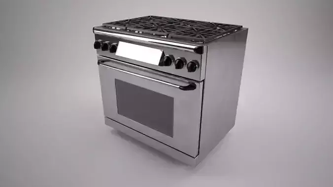 36 inch gas range cooker 3D model