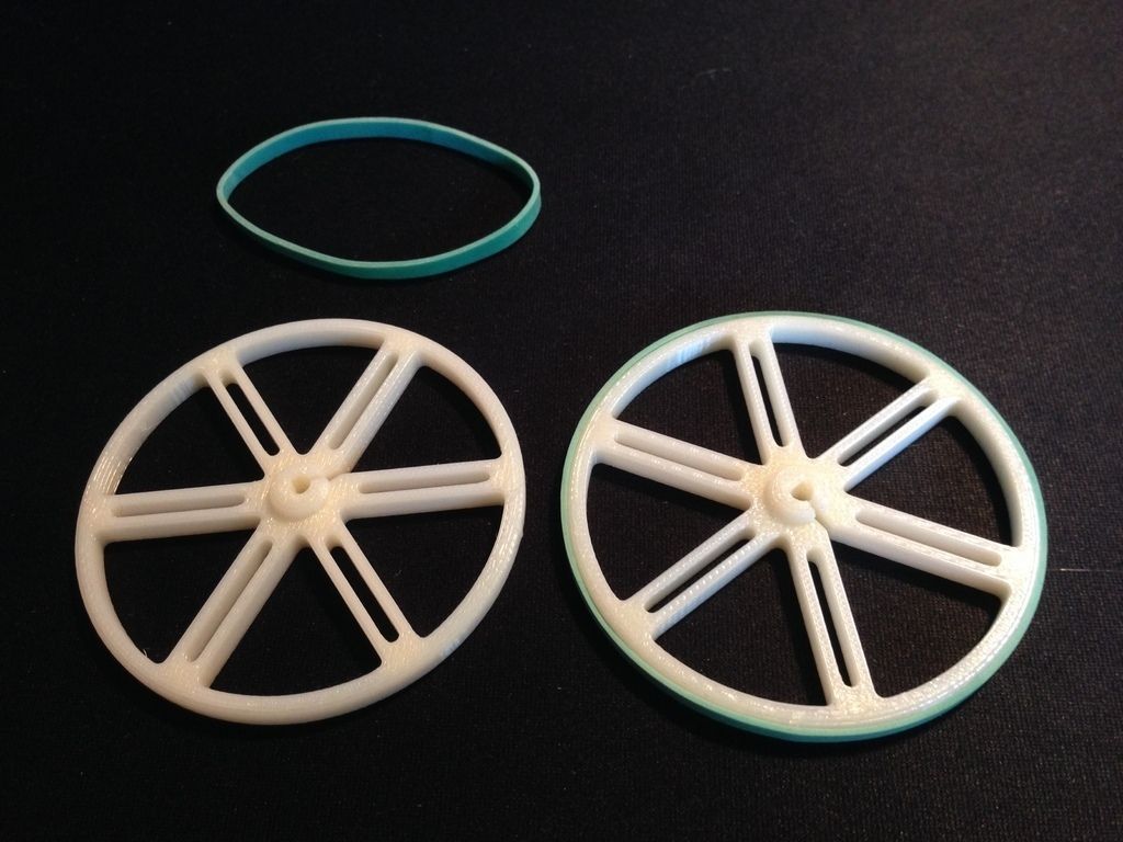 60mm D-Shaft Wheel - Fits polulu motors Free 3D print model_1